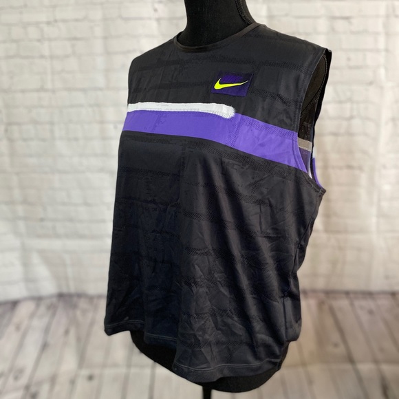 Nike Tops - 💸SOLD💸 Retro Nike Dri-Fit Mesh Striped Tank Top